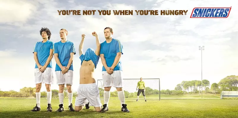 کمپین اسنیکرز: «وقتی گرسنه‌ای